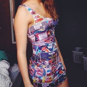 Retro Comic Mini Dress